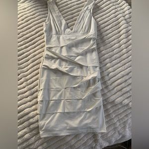 White pleated cocktail dress!